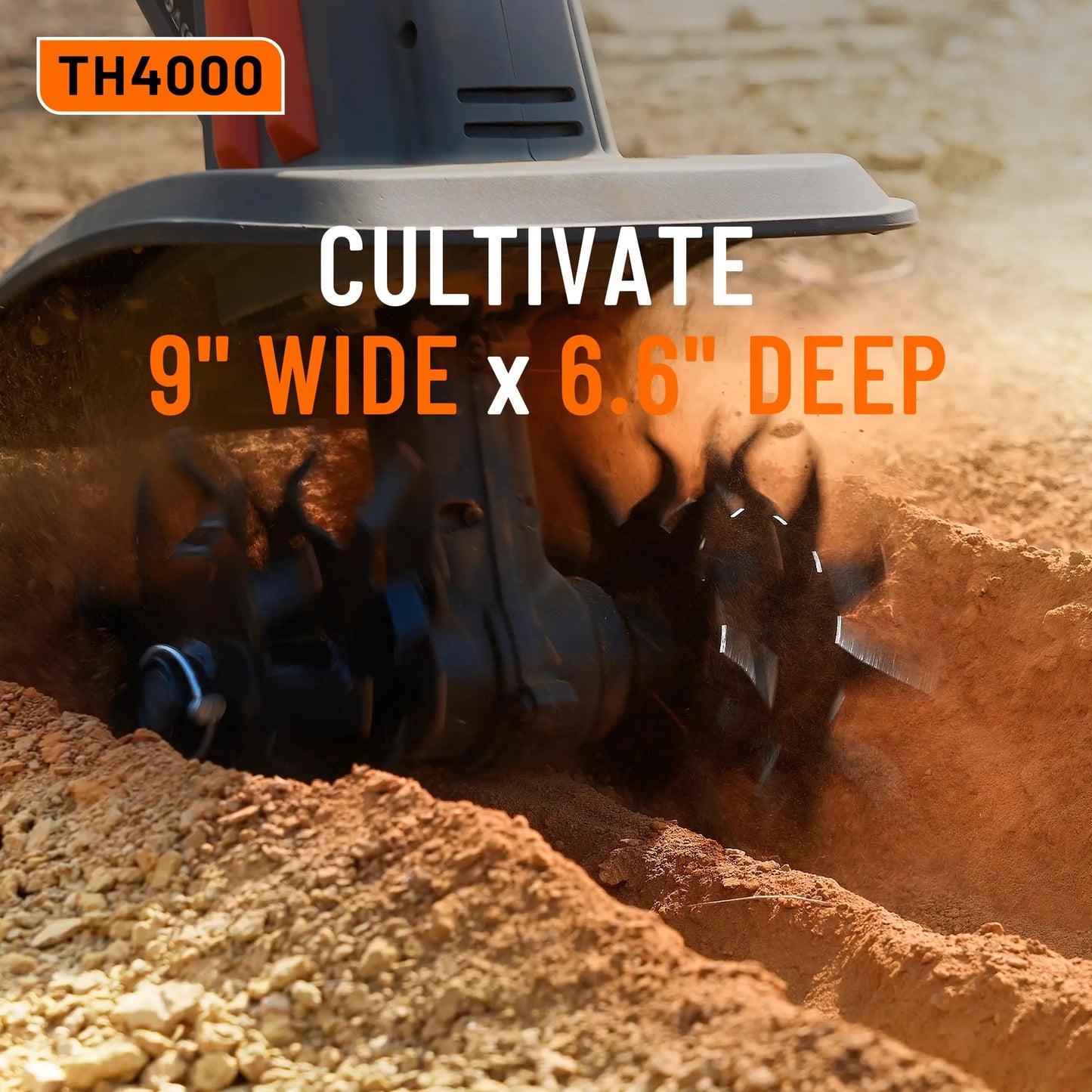 TaskStar Cordless Electric Tiller Garden Cultivator For Efficient Weeding