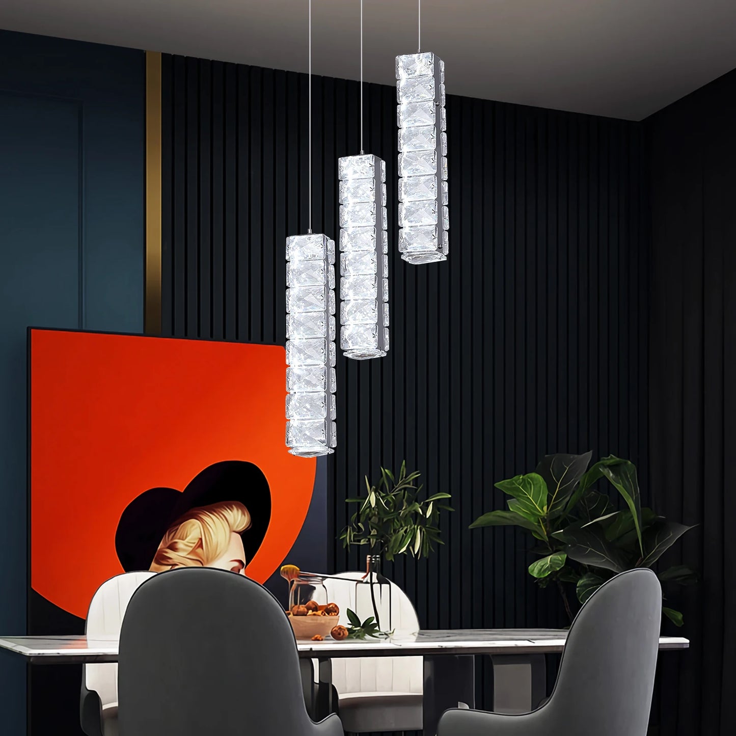 VETRULUS Nordic K9 Crystal Ceiling Lamp Led Chandelier Living Room