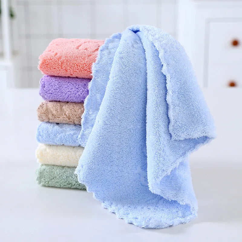 Soft Coral Fleece Face Towels Five-Piece Set Quick Dry Jacquard