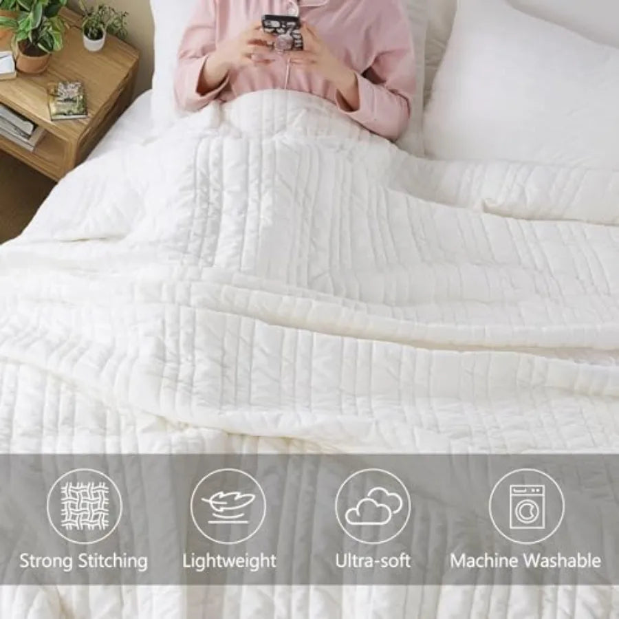 Velvet Quilt Set 3 Piece Ultra Soft Bedspread With Shams