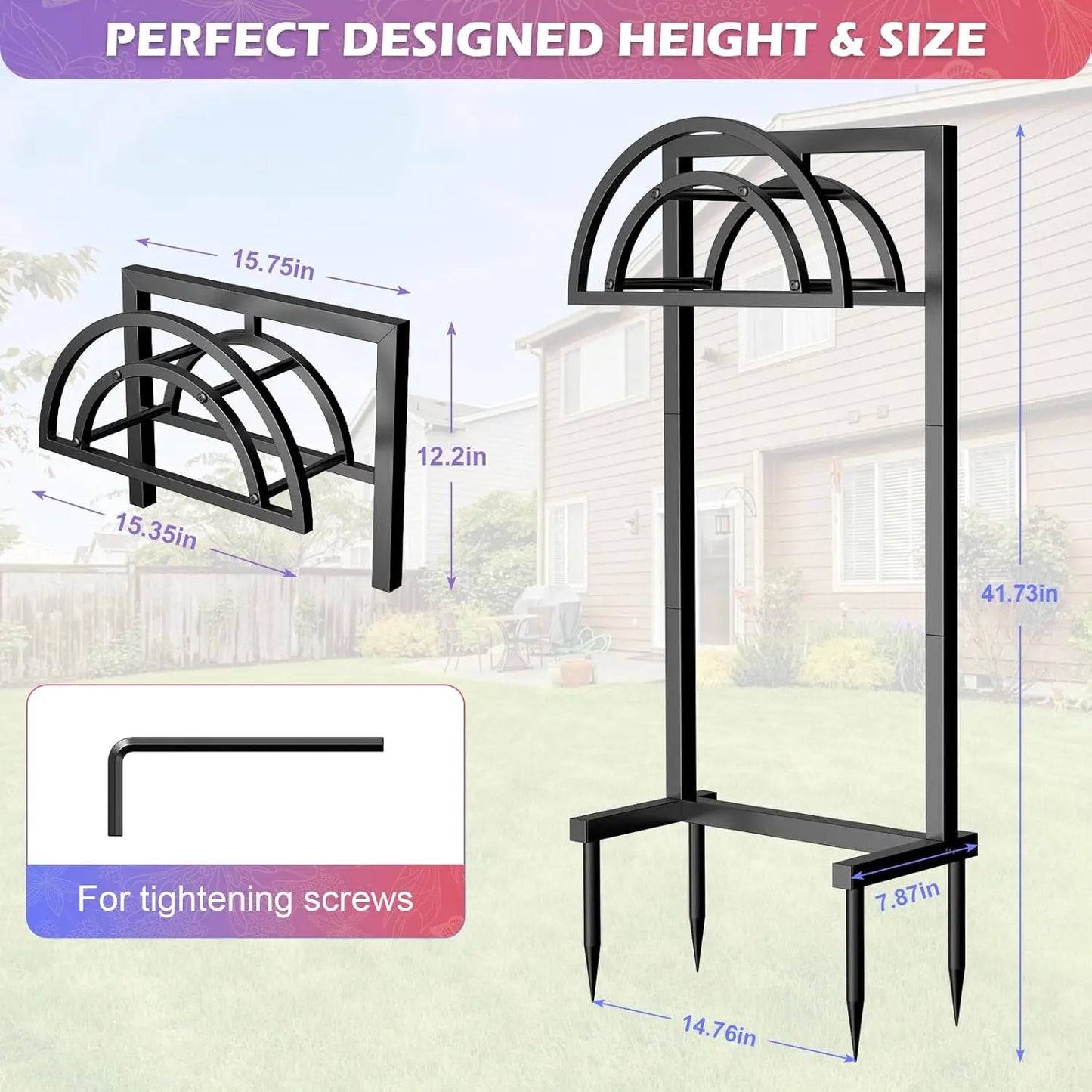 Heavy Duty Outdoor Garden Hose Reel With Detachable Metal Stand