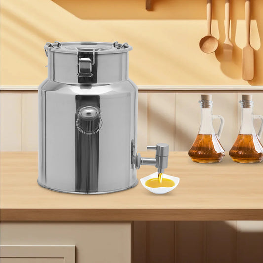 Bymaocar 304 Stainless Steel Milk Can With Spigot Beverage Dispenser
