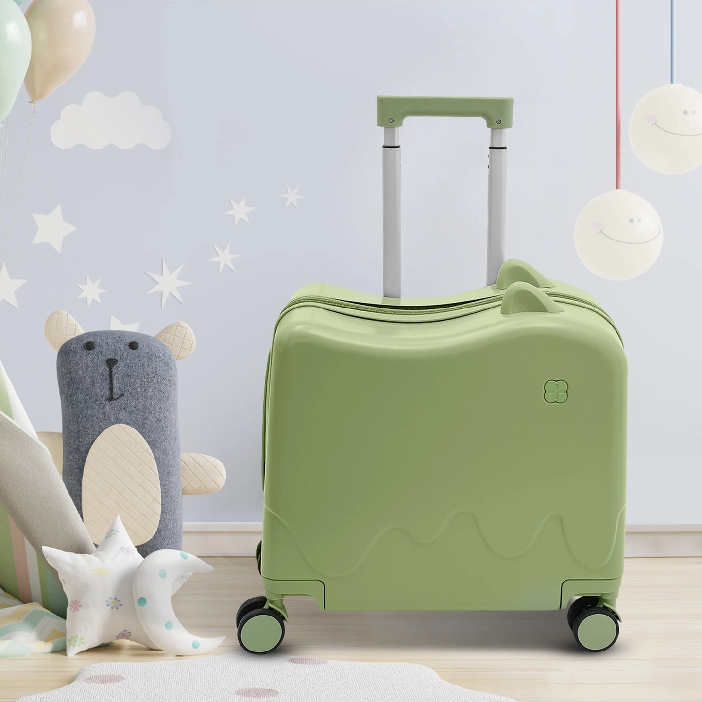 NONECN Kids Luggage Sit And Ride Travel Suitcase For Children