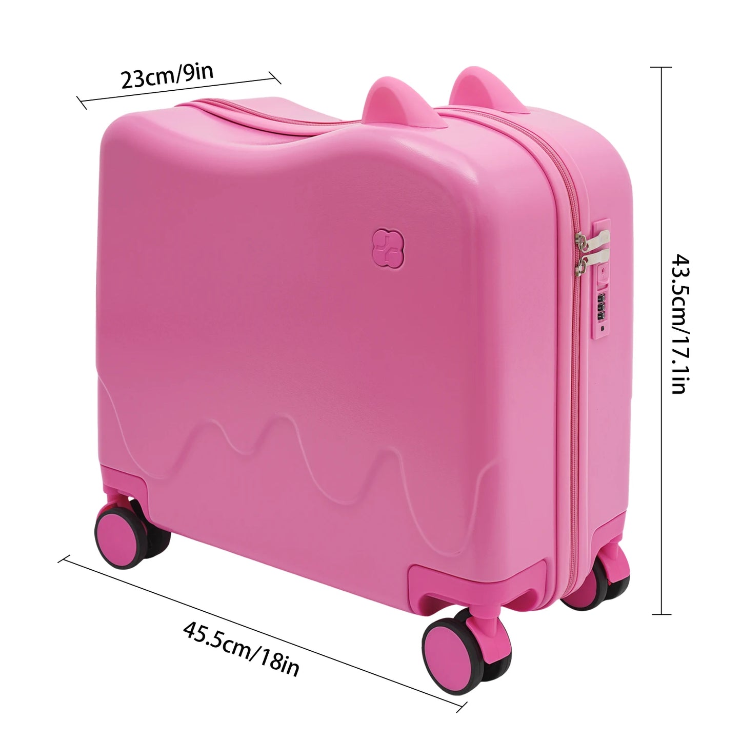 NONECN Kids Luggage Sit And Ride Travel Suitcase For Children