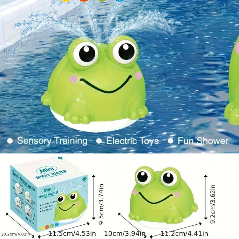NONECE Cute Frog Bath Toy Sprays Water For Toddlers