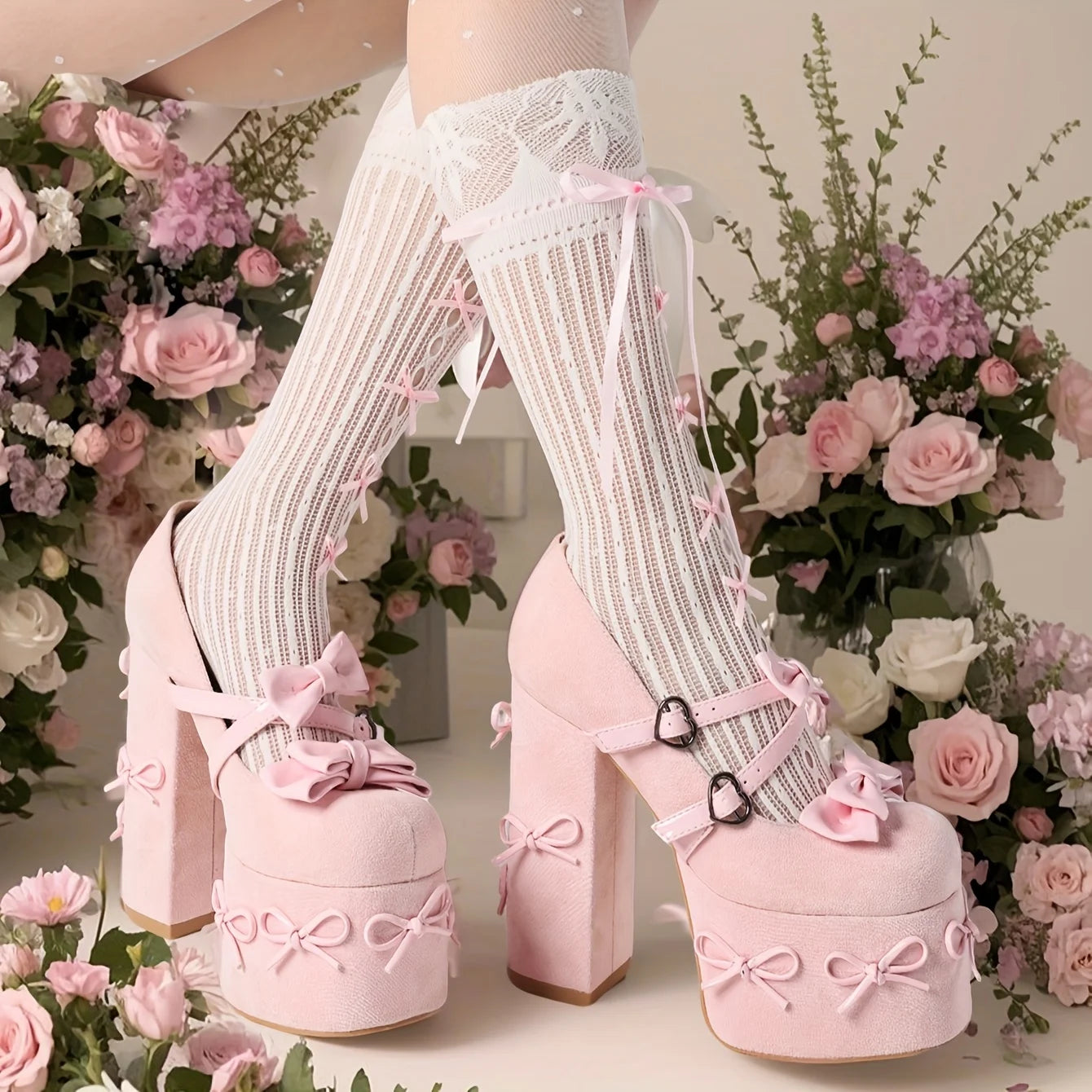 Mary Jane Platform Heels for Women Gothic Style Pumps