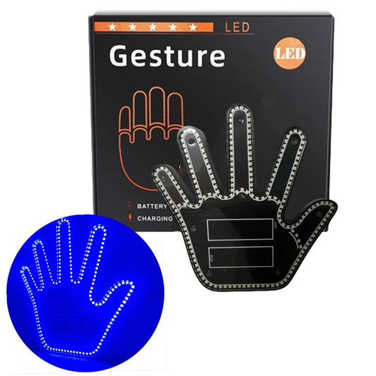Gesture LED Wireless Adhesive Window Sign With Middle Finger