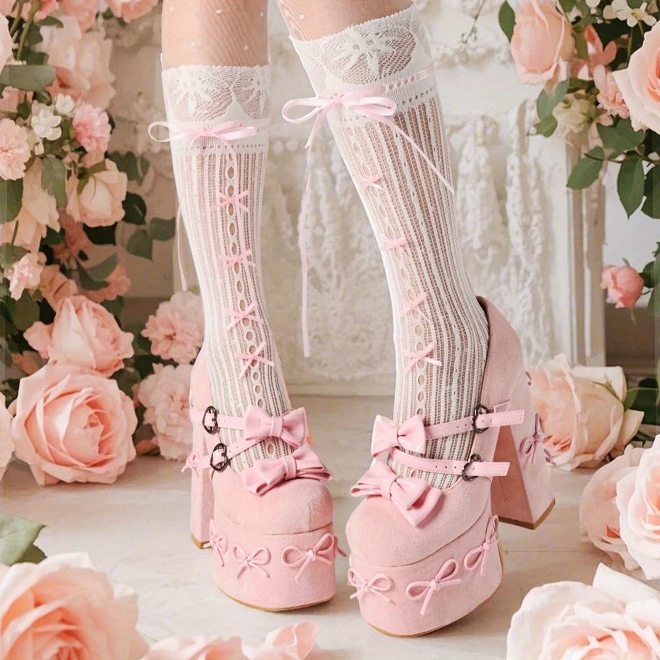 Mary Jane Platform Heels for Women Gothic Style Pumps