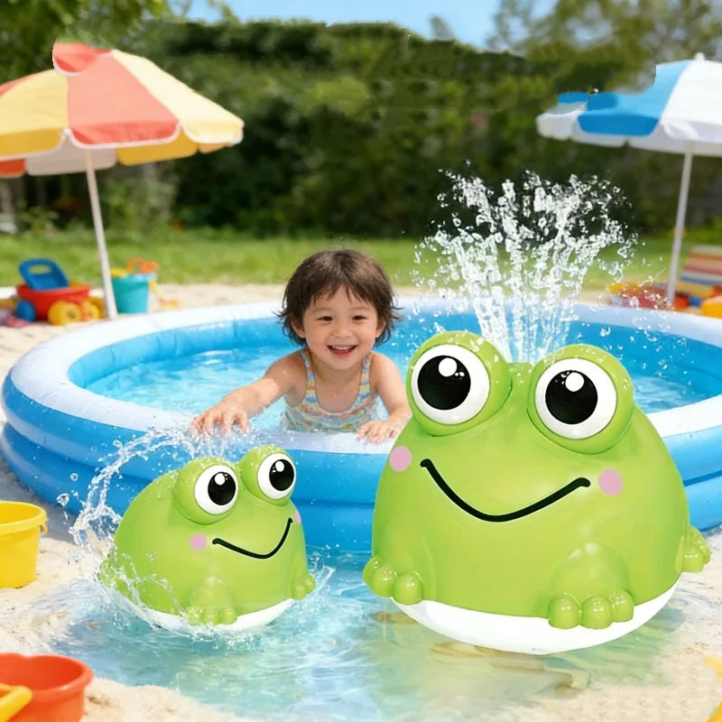 NONECE Cute Frog Bath Toy Sprays Water For Toddlers