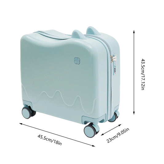 NONECN Kids Luggage Sit And Ride Travel Suitcase For Children