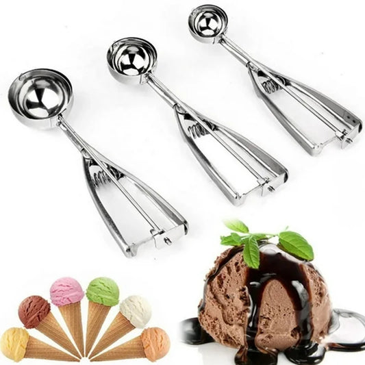 Stainless Steel 3 Piece Ice Cream Potato Scoop Set