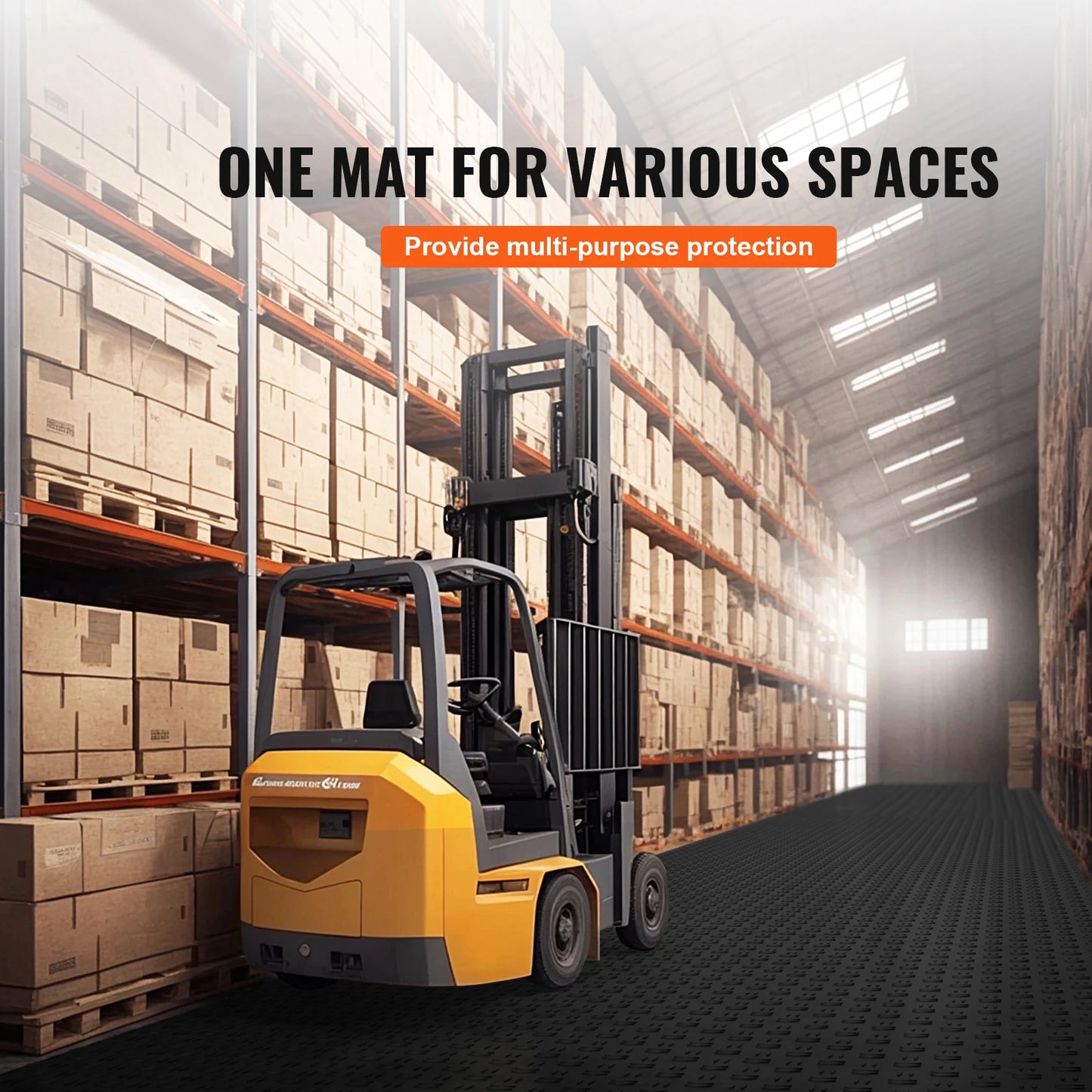 NONECN Interlocking Garage Floor Tiles Non Slip Double Sided