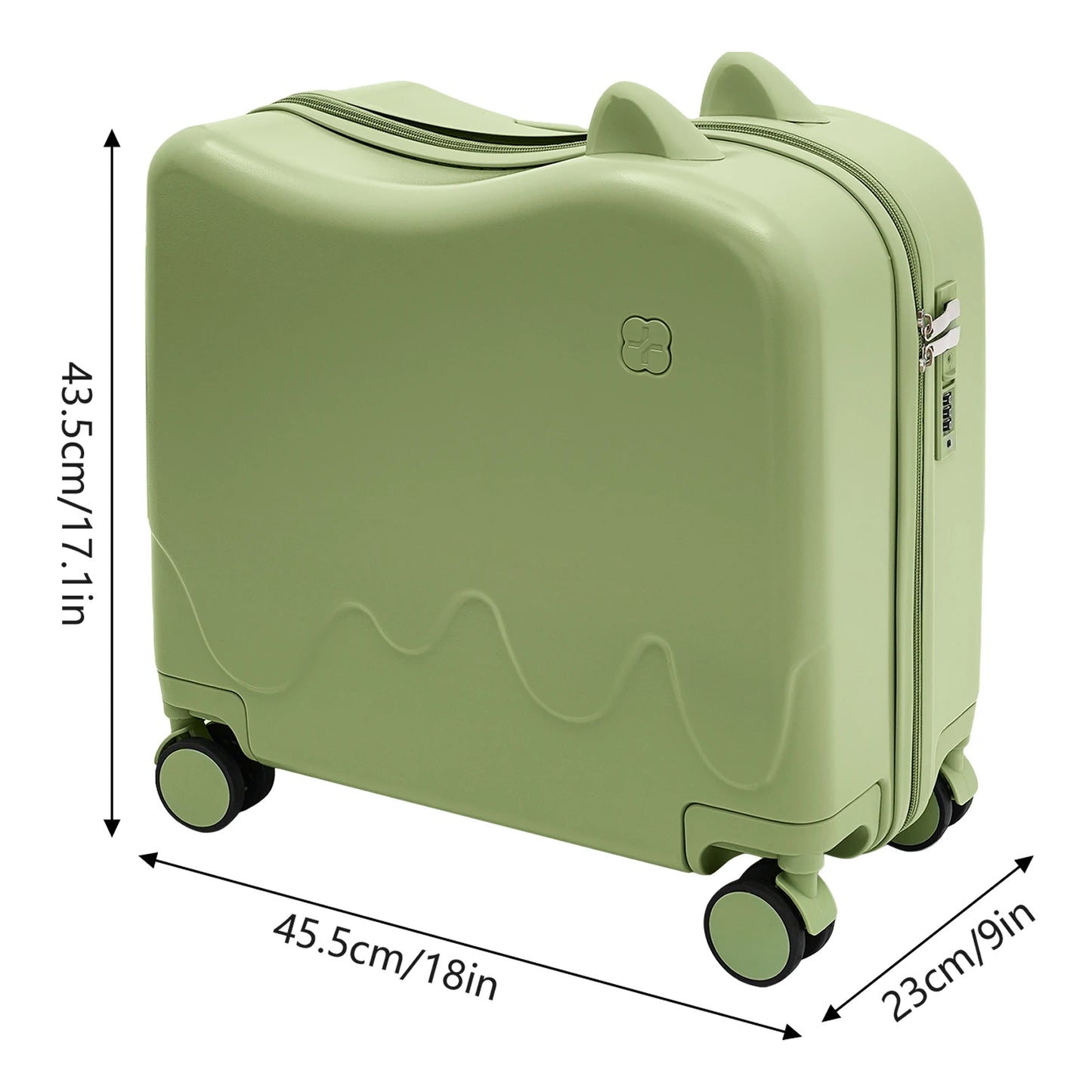 NONECN Kids Luggage Sit And Ride Travel Suitcase For Children