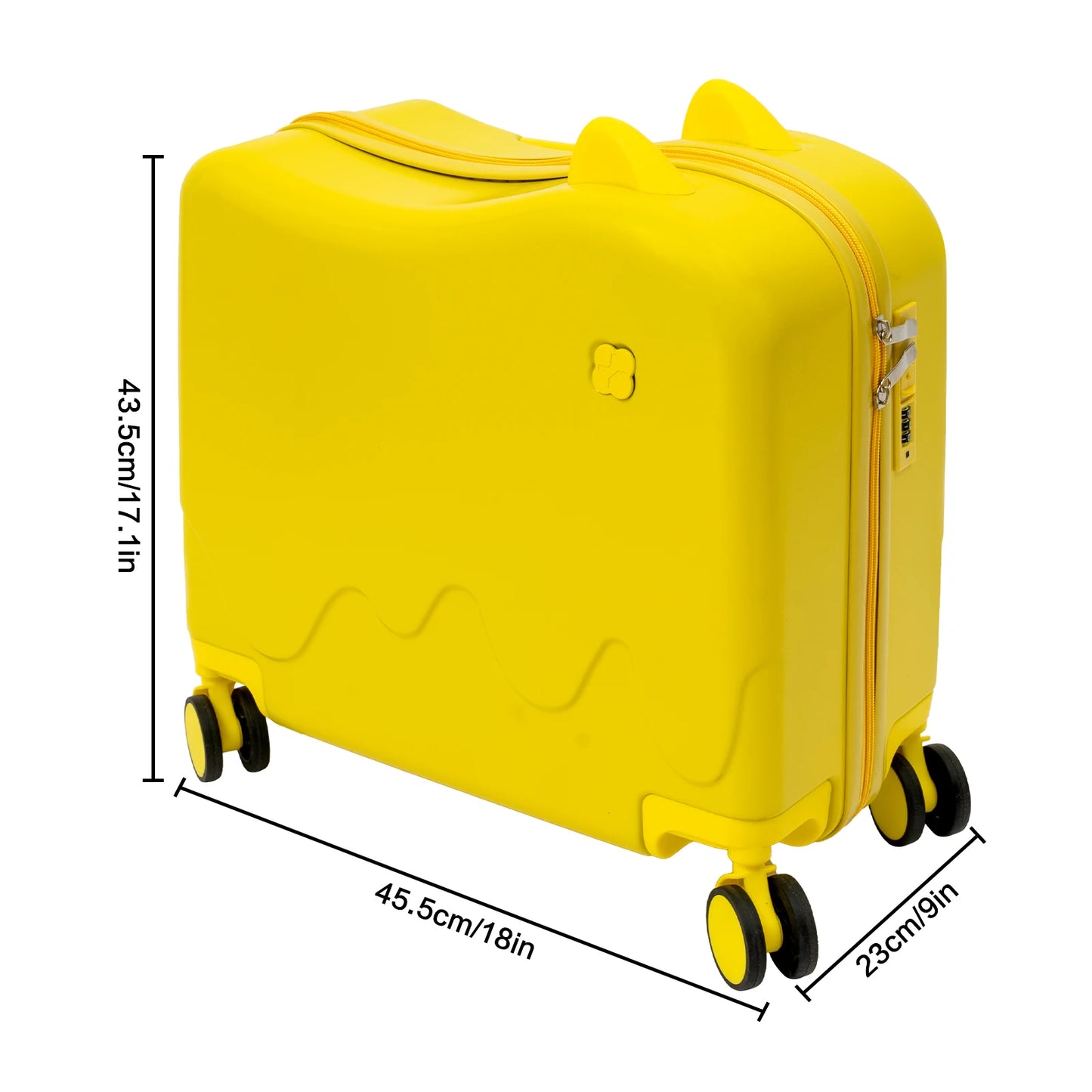 NONECN Kids Luggage Sit And Ride Travel Suitcase For Children